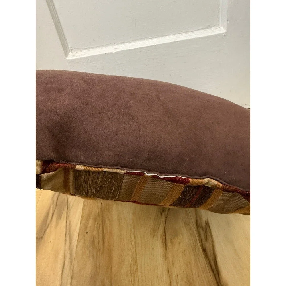 Earth-Tone Geometric Tapestry Throw Pillow